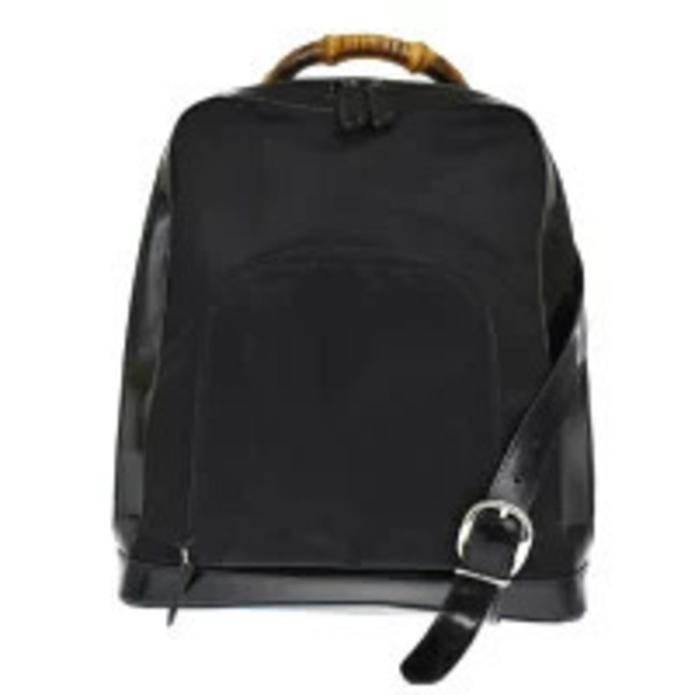 Gucci Bamboo Shoulder Bag Black Leather